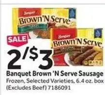Stop&Shop Banquet Brown'N Serve Sausage offer