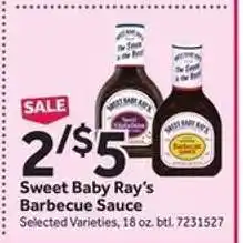 Stop&Shop Sweet Baby Ray's Barbecue Sauce offer
