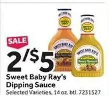 Stop&Shop Sweet Baby Ray's Dipping Sauce offer