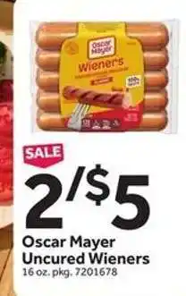 Stop&Shop Oscar Mayer Uncured Wieners offer