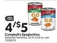 Stop&Shop Campbell's Spaghettios offer