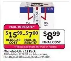Stop&Shop Michelob Ultra 12 Pack offer
