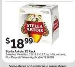 Stop&Shop Stella Artois 12-Pack offer