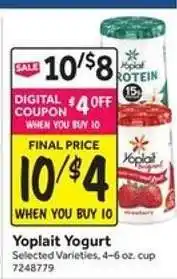 Stop&Shop Yoplait Yogurt offer