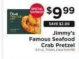 ShopRite Jimmy's Famous Seafood Crab Pretzel offer