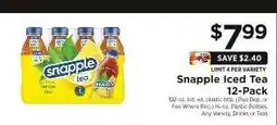 ShopRite Snapple Iced Tea 12-Pack offer