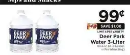 ShopRite Deer Park Water 3-Liter offer