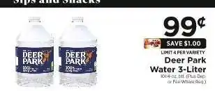 ShopRite Deer Park Water 3-Liter offer
