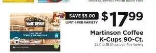 ShopRite Martinson Coffee K-Cups 90 - Ct offer