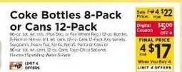 ShopRite Coke Bottles 8-Pack or Cans 12-Pack offer
