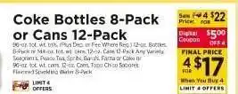 ShopRite Coke Bottles 8-Pack or Cans 12-Pack offer