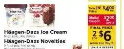 ShopRite Häagen-Dazs Ice Cream & Novelties offer