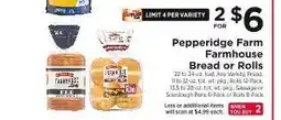ShopRite Pepperidge Farm Farmhouse Bread or Rolls offer