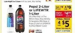 ShopRite Pepsi 2-Liter or Lifewtr 1-Liter offer