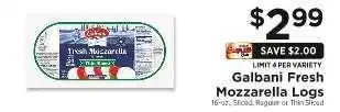 ShopRite Galbani Fresh Mozzarella Logs offer