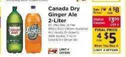 ShopRite Canada Dry Ginger Ale 2- liter offer