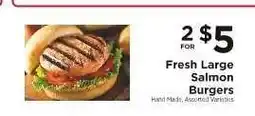 ShopRite Fresh Large Salmon Burgers offer