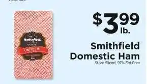 ShopRite Smithfield Domestic Ham offer