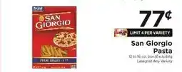ShopRite San Giorgio Pasta offer