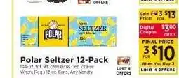 ShopRite Polar Seltzer 12-Pack offer