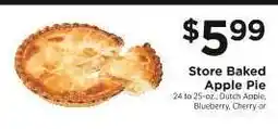 ShopRite Store Baked Apple Pie offer