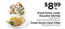 ShopRite Fresh Extra Large Ecuador Shrimp offer