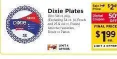 ShopRite Dixie Plates offer