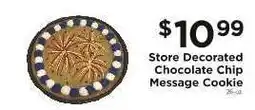 ShopRite Store Decorated Chocolate Chip Message Cookie offer