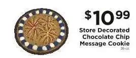 ShopRite Store Decorated Chocolate Chip Message Cookie offer
