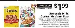 ShopRite Generals Mills Cereal Medium Size offer