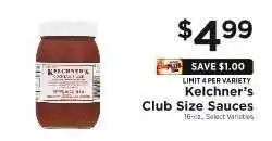 ShopRite Kelchner’s Club Size Sauces offer