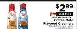ShopRite Coffee Mate Flavored Creamers offer