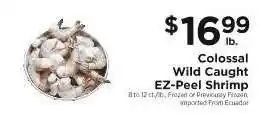 ShopRite Colossal Wild Caught EZ Peel Shrimp offer