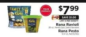 ShopRite Rana Ravioli / Rana Pesto offer