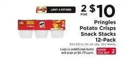 ShopRite Pringles Potato Crisps Snack Stacks 12-Pack offer