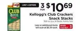 ShopRite Kellogg's Club Crackers Snack Stacks offer