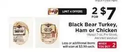 ShopRite Black Bear Turkey, Ham or Chicken offer