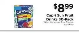 ShopRite Capri Sun Fruit Drinks 30-Pack offer