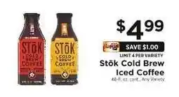 ShopRite STōK Cold Brew Iced Coffee offer