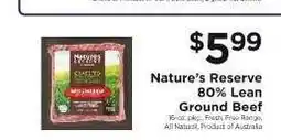 ShopRite Nature's Reserve 80% Lean Ground Beef offer
