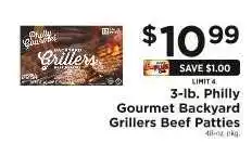 ShopRite Philly Gourmet Backyard Grillers Beef Patties offer