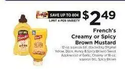 ShopRite French's Creamy or Spicy Brown Mustard offer