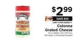 ShopRite Colonna Grated Cheese offer