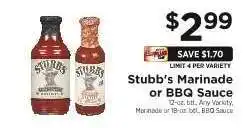 ShopRite Stubb's Marinade or BBQ Sauce offer