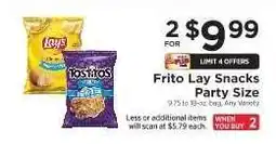 ShopRite Frito Lay Snacks Party Size offer