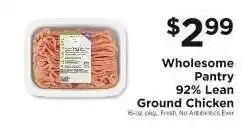 ShopRite Wholesome Pantry 92% Lean Ground Chicken offer