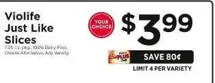 ShopRite Violife Just Like Slices offer