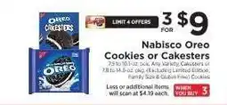 ShopRite NABISCO Oreo Cookies or Cakesters offer