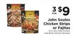 ShopRite John Soules Chicken Strips or Fajitas offer