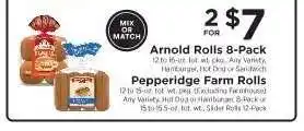 ShopRite Arnold Rolls 8-Pack / Pepperidge Farm Rolls offer